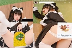 สาวสวยลูบไล้ความปรารถนาที่จะพูดคุยอย่างหลงใหล