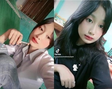 Tik Toker แสดงร่างกายของเธอเมื่อทำเพลง